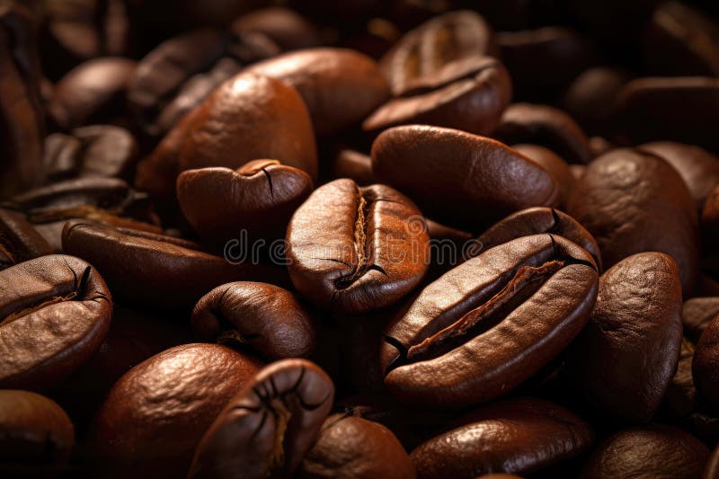 A Generous Pile Of Rich Dark Roasted Coffee Beans Perfect For Brewing