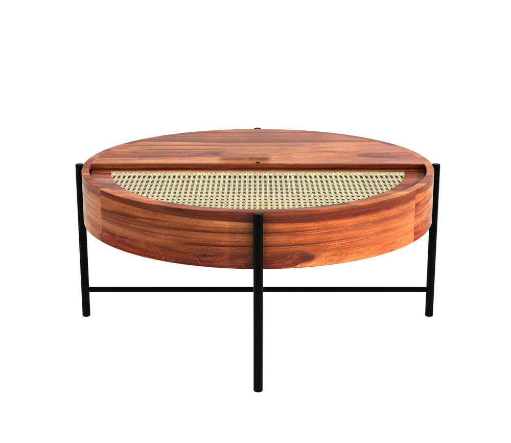 Buy Emerie Round Coffee Table Honey Finish Online In India At Best