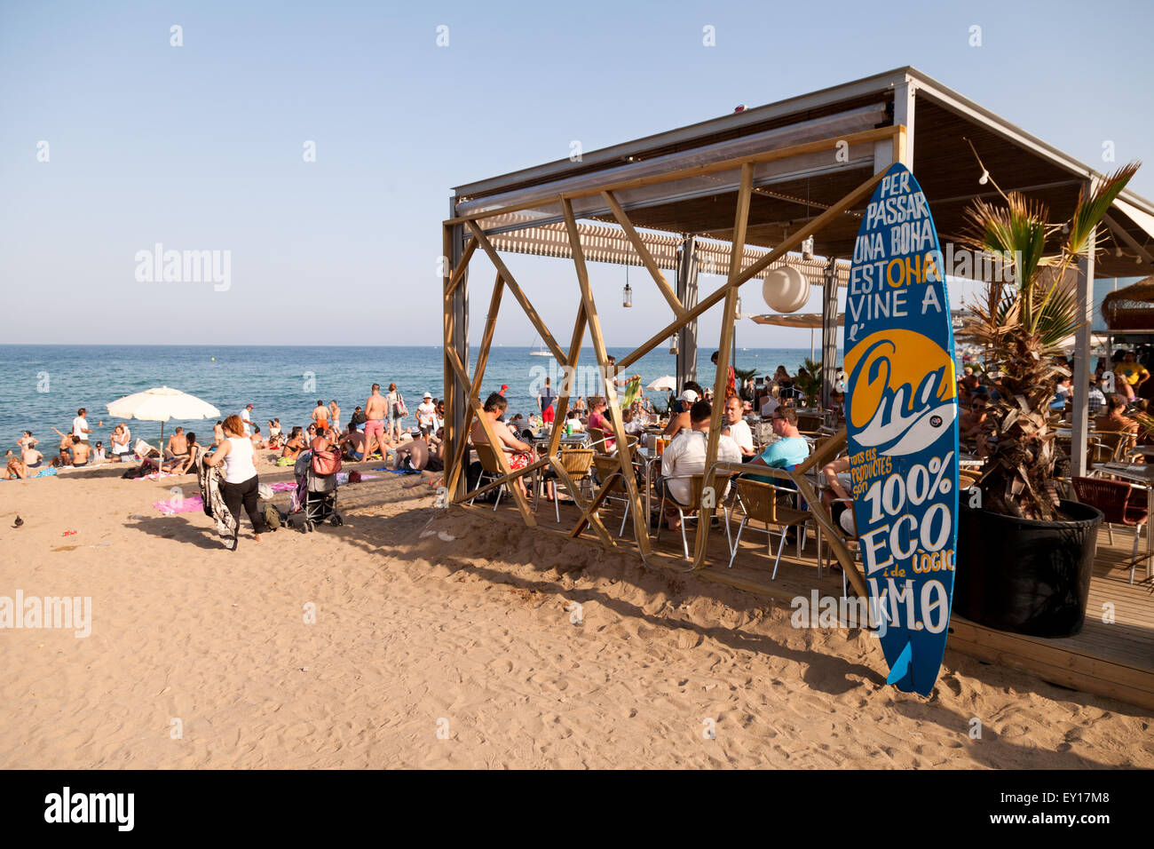 Cafe On The Beach Stock Photo Alamy