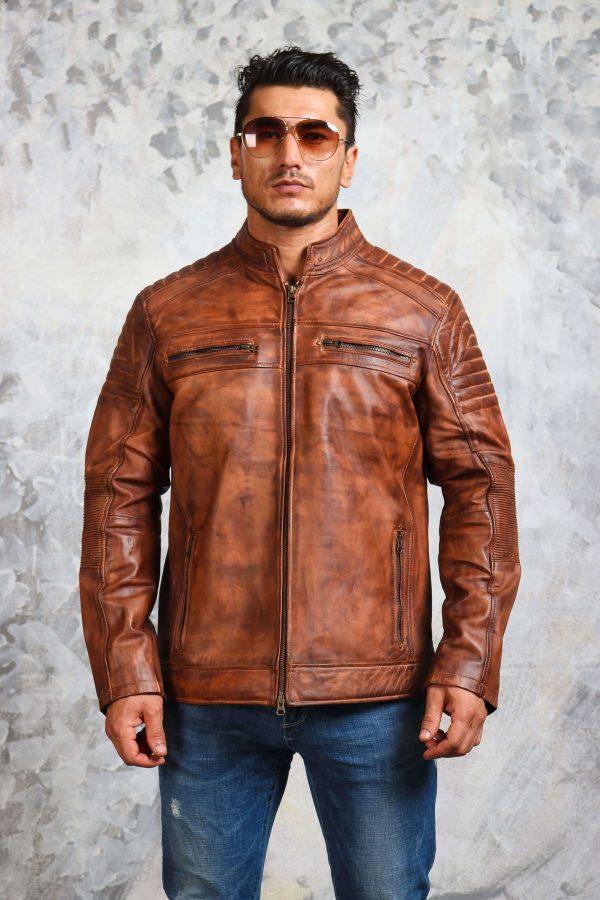 Cafe Racer Leather Jacket