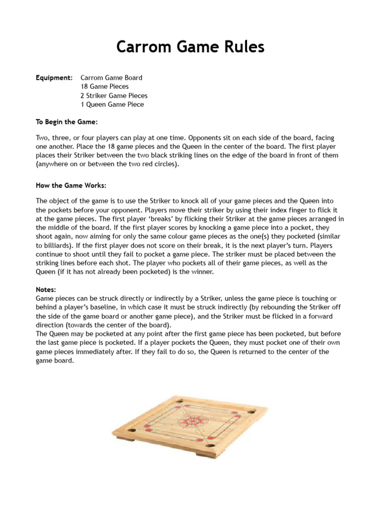 Carrom Board Guide Basic Rules Tips Tricks How To Play Carrom