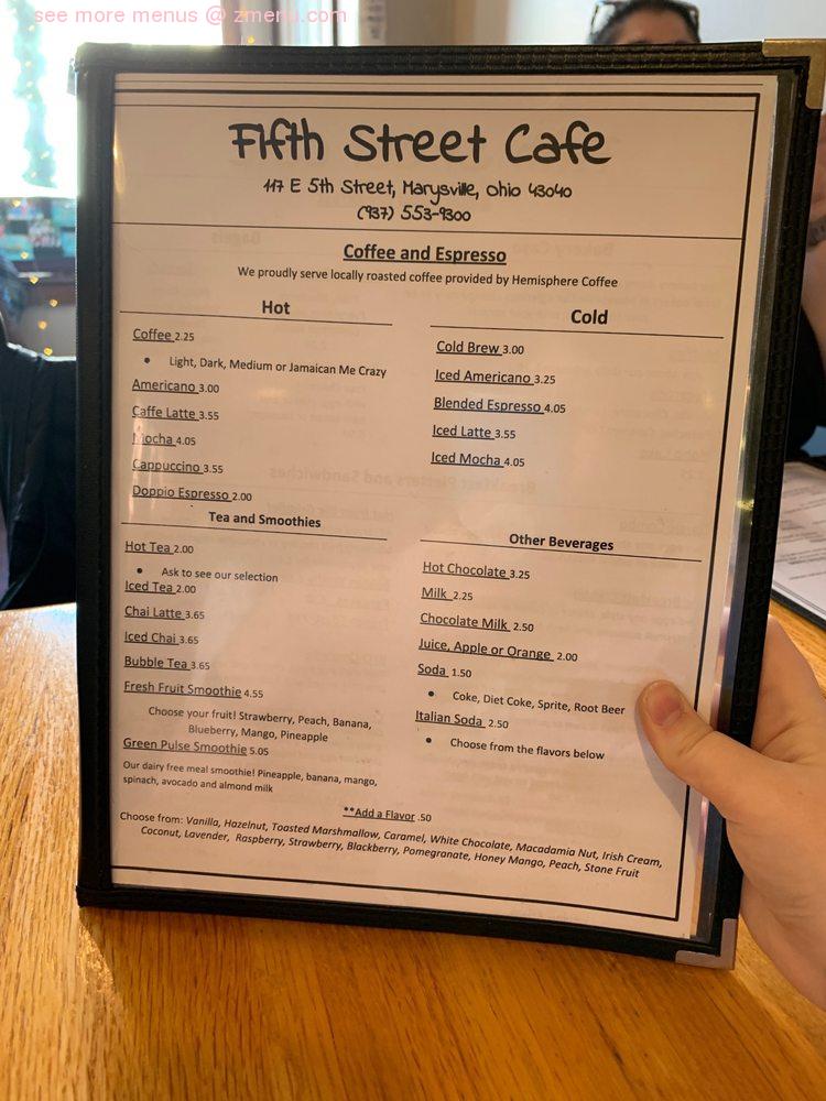 Fifth Street Cafe Marysville Restaurant Menu Prices And Reviews