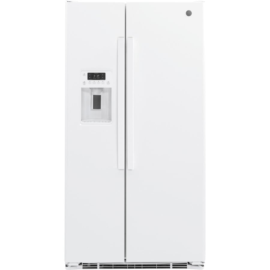 Ge Cafe 21 9 Cu Ft Counter Depth Side By Side Refrigerator In