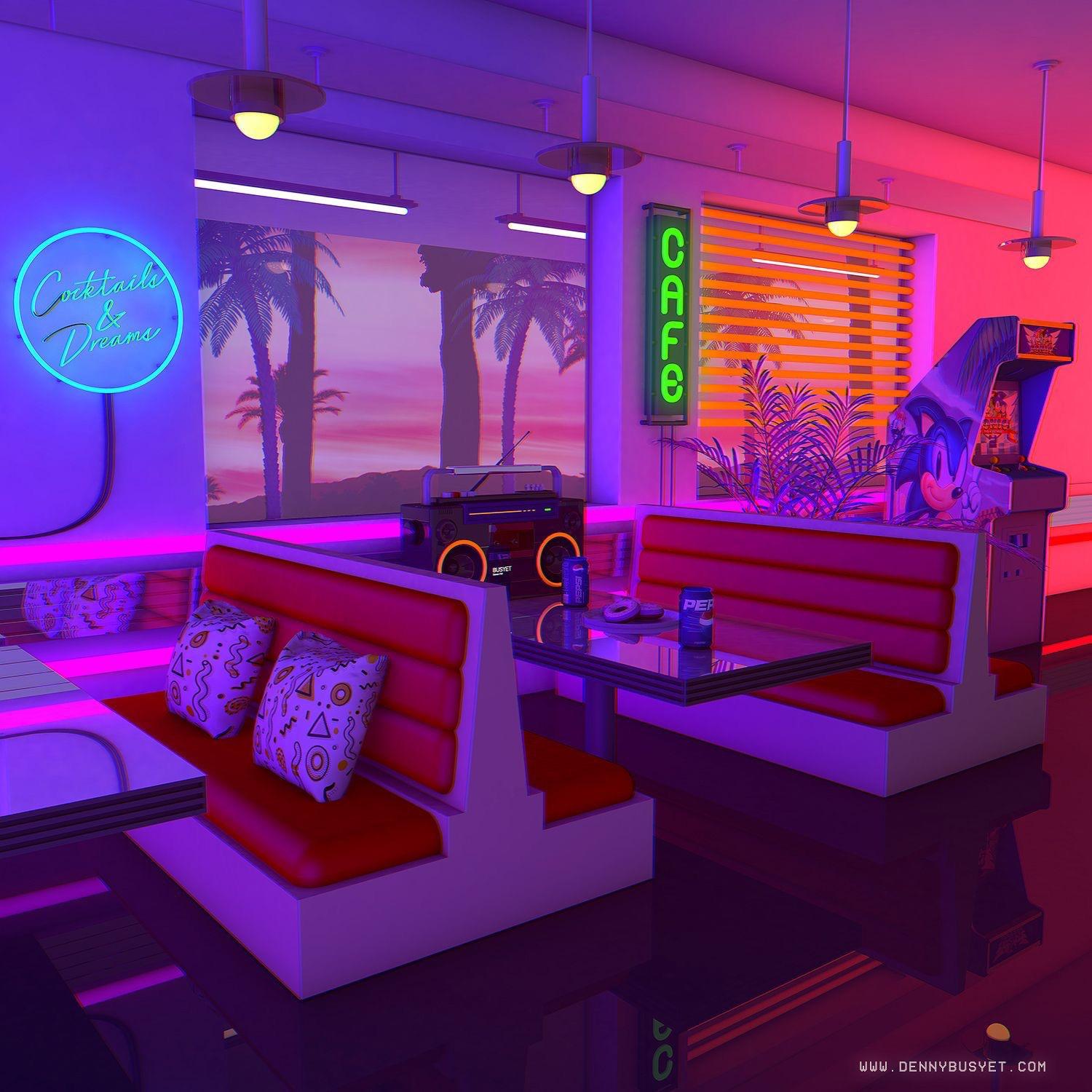 Late Night Cafe R Vaporwaveaesthetics