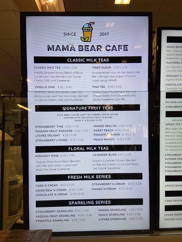 Mama Bear Cafe Menu Guide