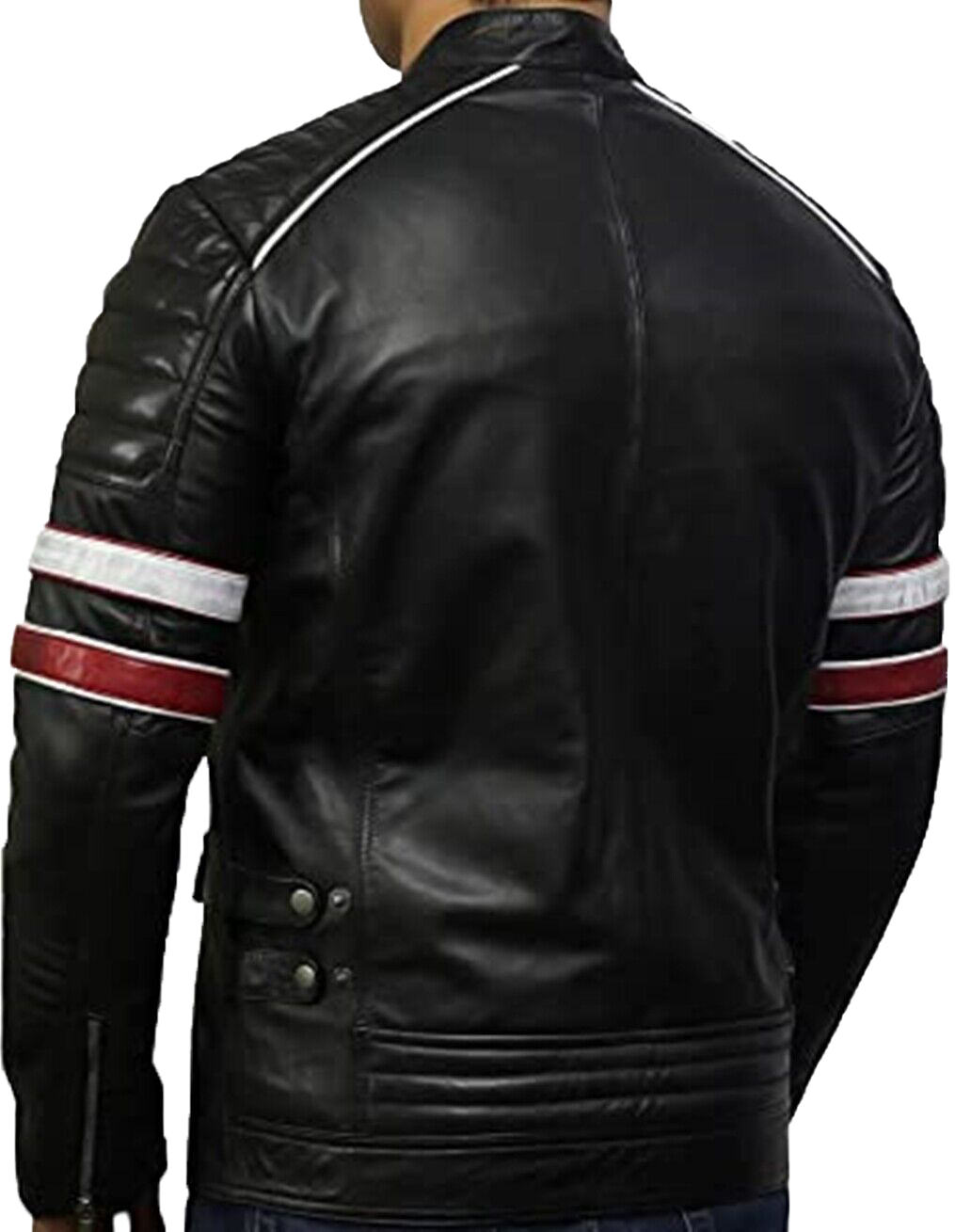 Mens Cafe Racer Retro Motorcycle Leather Jacket Retro Brown Jacket