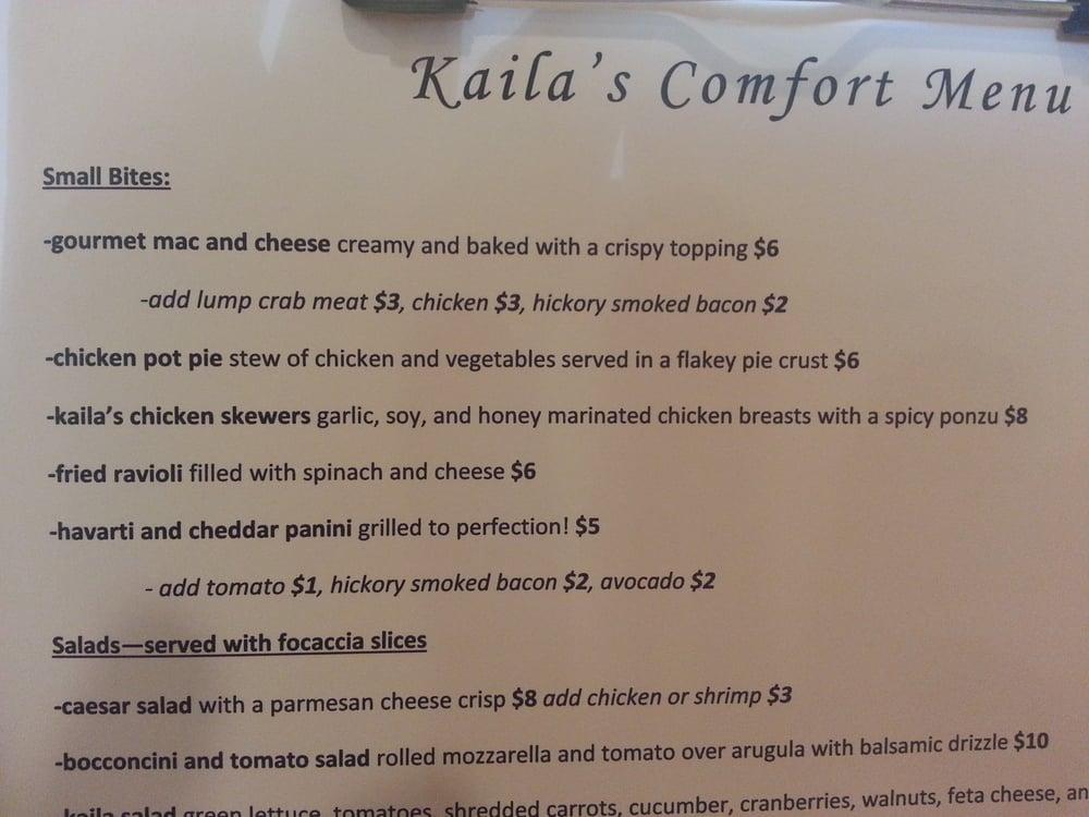 Menu At Caf Kaila Cafe Honolulu