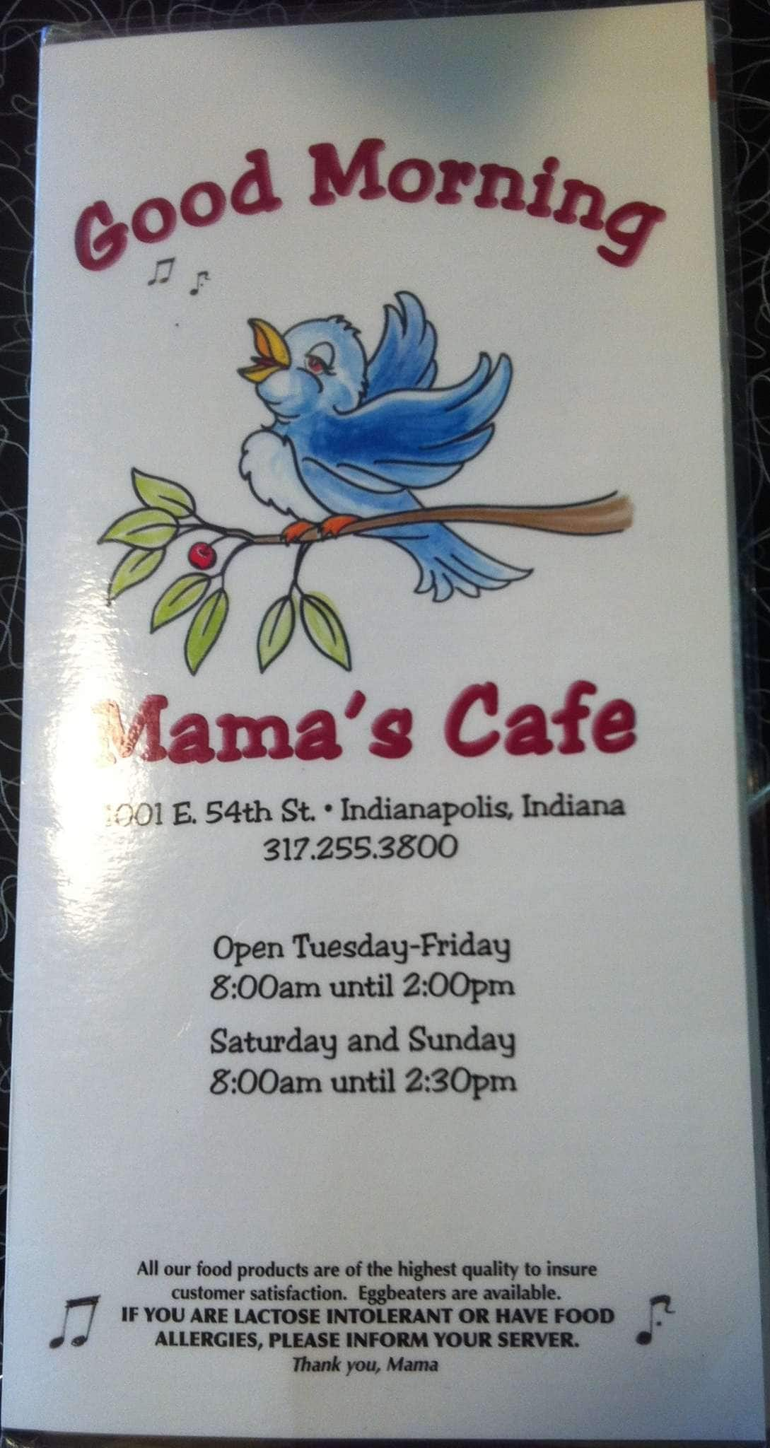 Menu At Good Morning Mama S Cafe Indianapolis