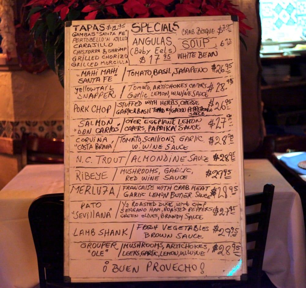 Menu Of Cafe Seville Fort Lauderdale Reviews And Ratings