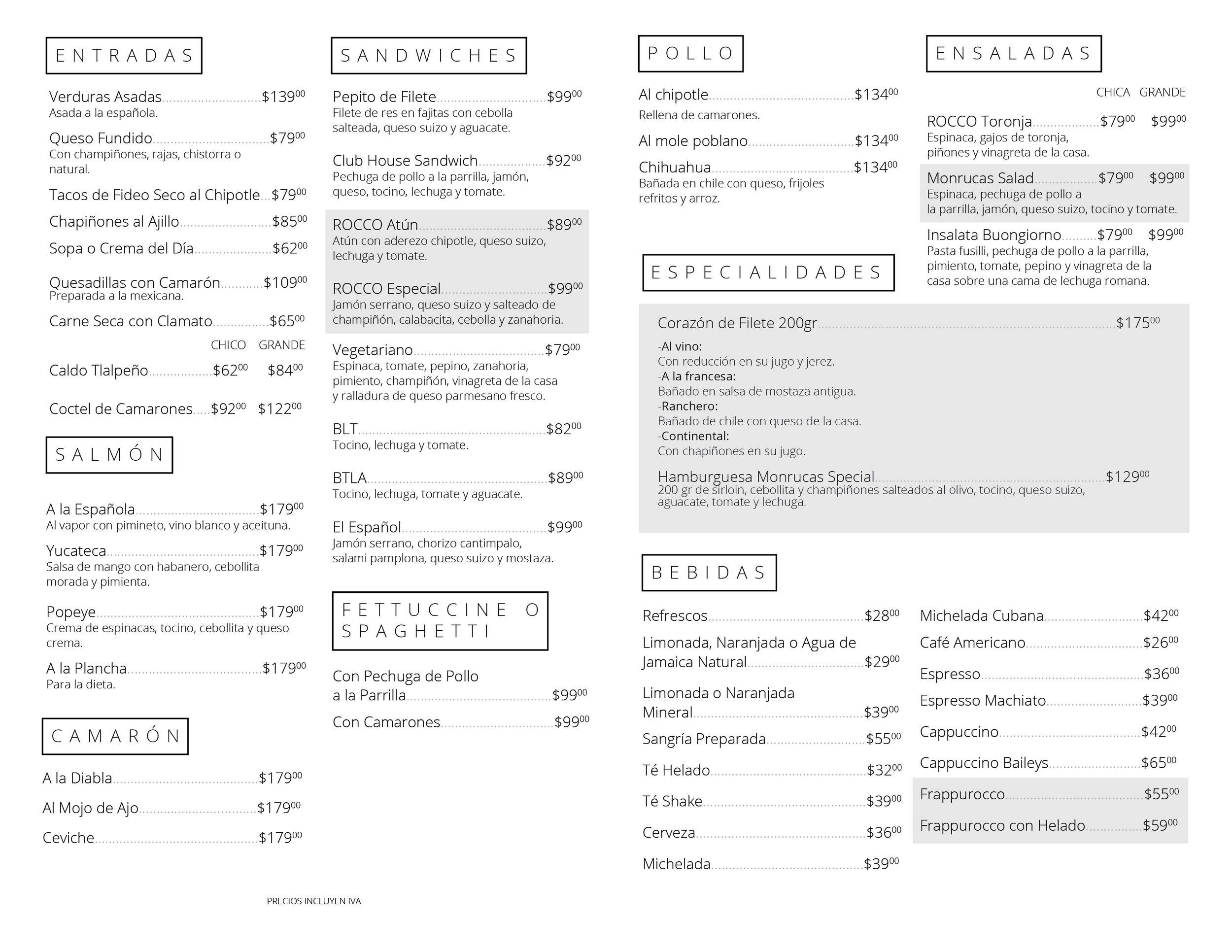 Menu Rocco S Cheesesteaks