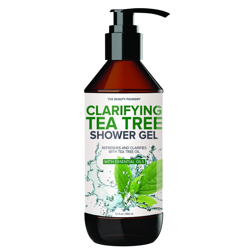 Natural Tea Tree Shower Gel With Essential Oils 32Oz 960Ml By Beauty