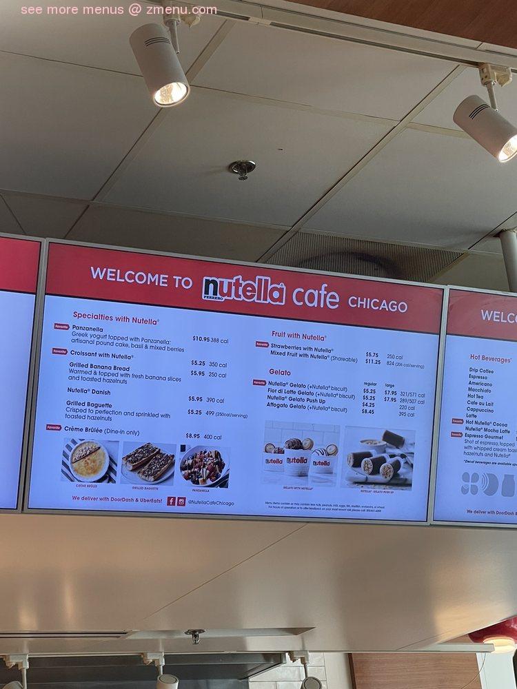 Nutella Cafe Chicago Menu: Delicious Treats Inside