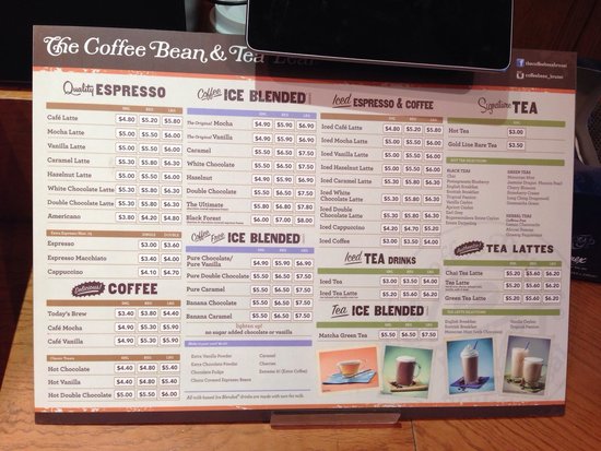 The Coffee Bean Tea Leaf Restaurant Info And Reservations