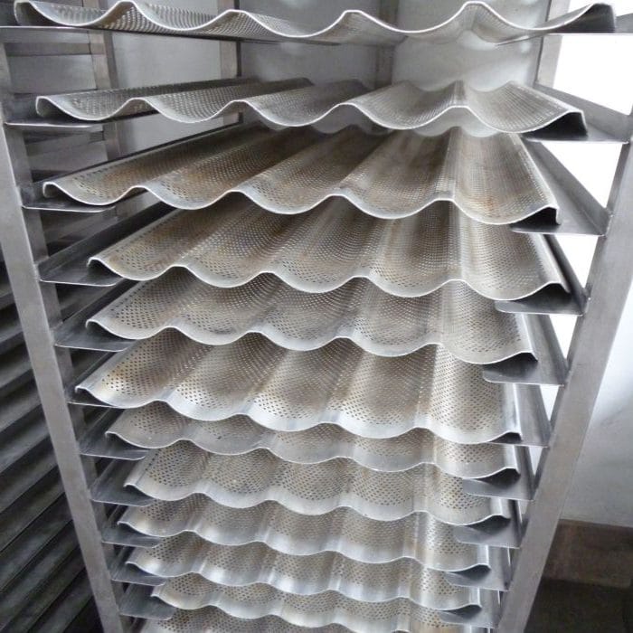 Used Bakery Stainless Steel 20 X 60Cm X 40Cm Bakery Racks 2 Off