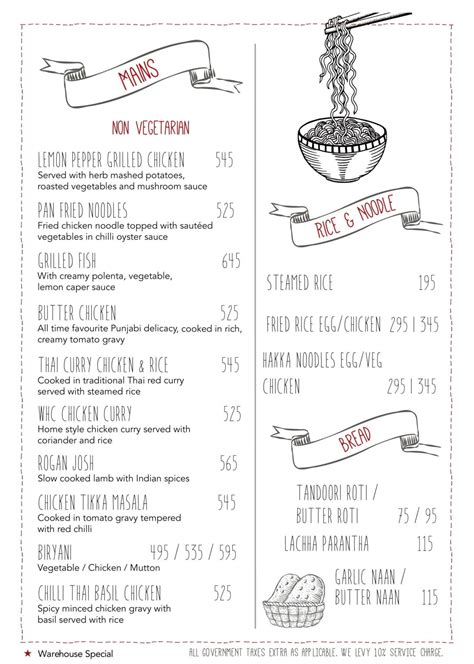 Warehouse Cafe Menu Menu For Warehouse Cafe Connaught Place Cp