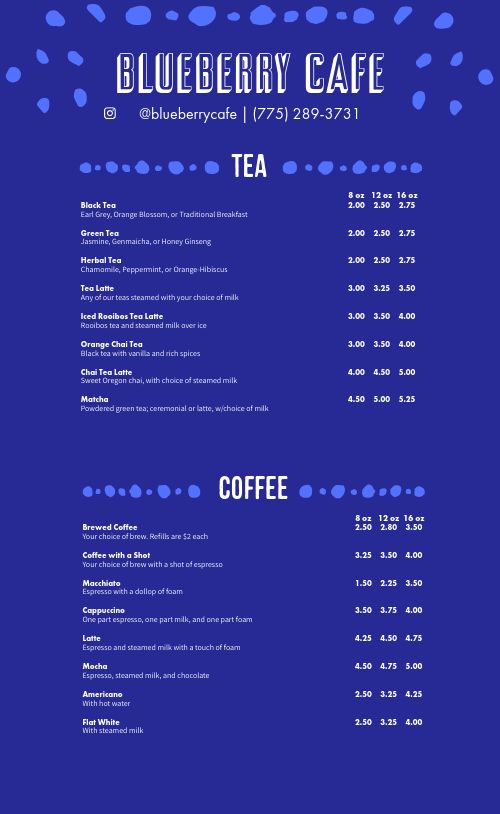 What's On Blueberry Cafe Menu? Healthy Options